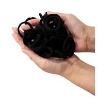 Faixas De Cabelo Elásticas Grossas Sem Costura 50 Peças Confortáveis Duráveis Cor Sólida Para Rabo
