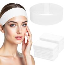Faixas de cabelo faciais descartáveis para spa Biubumtu 100 peças