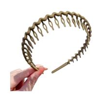 Faixas De Cabelo Onduladas Antiderrapantes Femininas Da Moda, Pentes De Cabelo Com Dentes De Cor