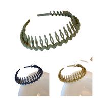 Faixas De Cabelo Onduladas Antiderrapantes Femininas Da Moda, Pentes De Cabelo Com Dentes De Cor