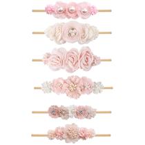 Faixas de cabelo OOSAKU, 6 peças, florais, elásticas, macias, nylon