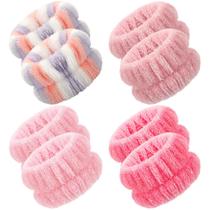 Faixas de Pulso Chuangdi para Lavar o Rosto Toalha de Microfibra 4 Pares Faixas de Pulso Chuangdi para Lavar o Rosto Toalha de Microfibra 4 Pares