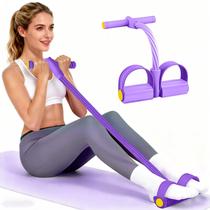 Faixas Elásticas de Resistência com Pedais e 6 Tubos Spechance com Alças Faixas Elásticas de Resistência com Pedais e 6 Tubos Spechance com Alças