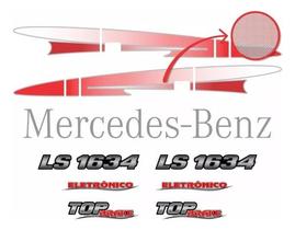 Faixas Emblemas Mercedes Benz Ls 1634 Eletrônico Vermelho