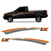 Faixas Fiorino Lx 1994 Adesivo Laranja Lateral Decorativo