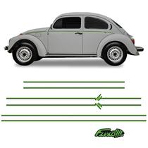 Faixas Fusca Itamar 1994/ + Adesivo Traseiro Verde Resinado