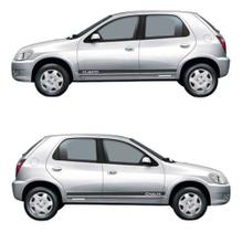 Faixas Laterais Adesiva Kit Compatível Carro Celta Chevrolet Faixas Laterais Adesiva Kit Compatível Carro Celta Chevrolet