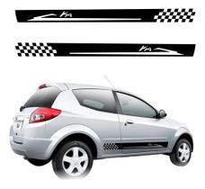 Faixas Laterais Ford Ka G2 2008-2013 Kit 2 Adesivos preto