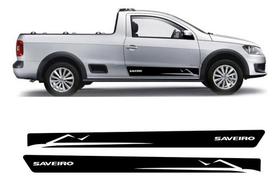 Faixas Lateral Adesivo Kit Com 2 Compatível Com O Saveiro