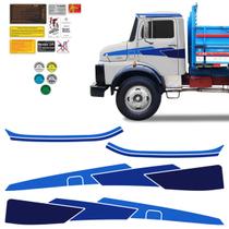 Faixas Mercedes Mb 1113 1114 Adesivo Lateral Azul Decorativo