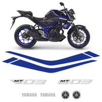 Faixas Moto Yamaha Mt-03 2019/2020 Adesivo Azul Refletivo Faixas Moto Yamaha Mt-03 2019/2020 Adesivo Azul Refletivo