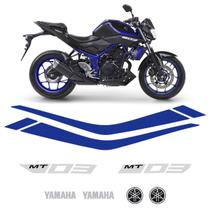 Faixas Moto Yamaha Mt-03 2019/2020 Adesivo Azul Refletivo Faixas Moto Yamaha Mt-03 2019/2020 Adesivo Azul Refletivo