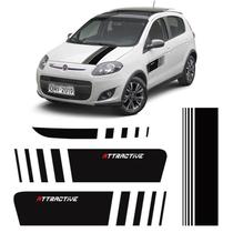 Faixas Palio Attractive 2013 2014 2015 2016 Adesivo Preto
