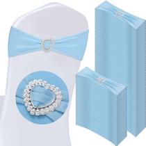Faixas para Cadeira VitalCozy - 100 Peças de Elastano com Fivela de Coração - Azul Celeste Faixas para Cadeira VitalCozy - 100 Peças de Elastano com Fivela de Coração - Azul Celeste