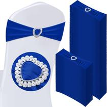 Faixas para Cadeira VitalCozy - 100 Unidades com Fivela de Coração - Azul Royal Faixas para Cadeira VitalCozy - 100 Unidades com Fivela de Coração - Azul Royal