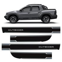 Faixas Renault Oroch Outsider 2023 Adesivo Preto/cinza - Kit