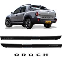 Faixas Renault Oroch Outsider 2023 Lateral/traseiro Preto