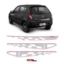 Faixas Sandero Gt Line 2013 Adesivo Lateral Traseiro Cinza