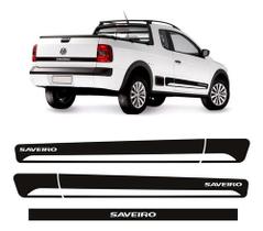 Faixas Saveiro G5 G6 2014/ Adesivos Lateral E Traseiro Preto Faixas Saveiro G5 G6 2014/ Adesivos Lateral E Traseiro Preto
