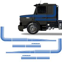 Faixas Scania 112 113 1986/1991 Intercooler Adesivo Azul
