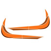Faixas Scania 2002/2003 Adesivo Laranja Lateral Caminhão