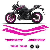 Faixas Yamaha Mt-03 2019/2020 Adesivo Rosa/Pink Refletivo