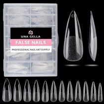 Fake Nails UNA GELLA Stiletto 216 unidades de acrílico de capa completa Fake Nails UNA GELLA Stiletto 216 unidades de acrílico de capa completa