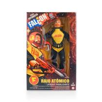 Falcon futurista amarelo - raio atômico - 29 cm - comandos em ação - ano 2021
