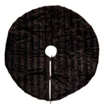 Falda para Árbol Vickerman de Piel Sintética Mink Cocoa 150 cm con Cierre de Lazo