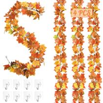 Fall Garland Helimoto 7,2 m para decoração de Halloween em casa no Dia de Ação de Graças