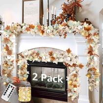 Fall Garland NUTIKAS Neutral Autumn 3,6 m pacote com 2 para decoração