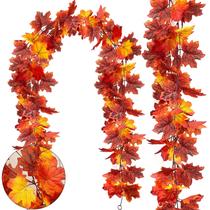 Fall Garland TURNMEON, pacote com 2, guirlanda de folhas de outono de 3,6 m