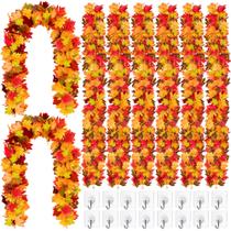 Fall Maple Leaves Garland Fovths, pacote com 8 unidades, 1,75 m/unidade