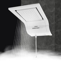 Fame Ducha Eletrônica Intense Fame Black Chuveiro 7800w Preto Cromado Branco 220V Controle Eletrônico de Temperatura