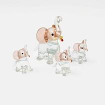 Família de Cristal: Quarteto de Miniaturas Colecionáveis em Vidro Artesanal COR:FAMILIA 13