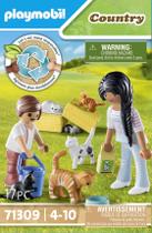 Família de Gatos Playmobil - Com Figuras de Adultos, Crianças e 5 Gatos