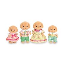 Família de Toy Poodles Calico Critters com Roupas Removíveis