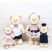Familia de urso chá revelação - 4 pçs para decoração