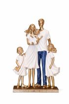 Família Decorativa Casal e 3 Filhas - 26cm - Espressione Família Decorativa Casal e 3 Filhas - 26cm - Espressione