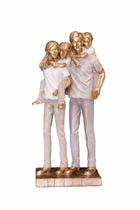 Família Decorativa- Casal, Filha e Filho - 26cm- Espressione Família Decorativa- Casal, Filha e Filho - 26cm- Espressione
