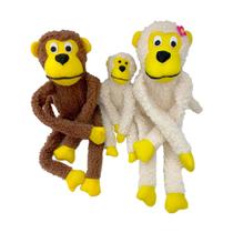 Família Do Macaco Pelúcia Com Apito Brinquedo Pet Cachorro