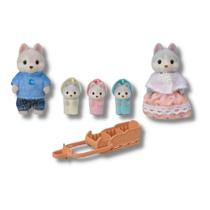 Familia dos huskys sylvanian families - epoch magia