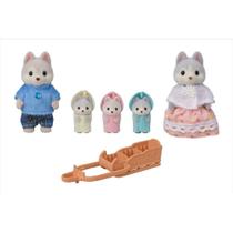 Família dos Huskys Sylvanian Families Epoch Magia Família dos Huskys Sylvanian Families Epoch Magia