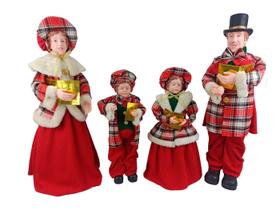 Familia Natalina Pai, Mãe, Filhos Branco/Vermelho Natal 65cm Familia Natalina Pai, Mãe, Filhos Branco/Vermelho Natal 65cm