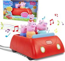 Família Peppa Pig's Red Clever Car Lights Soa George Daddy - WOW! Stuff