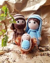 Família Sagrada crochê Amigurumi
