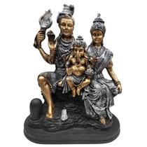 Família Shiva, Parvati e Ganesha - Prata Família Shiva, Parvati e Ganesha - Prata