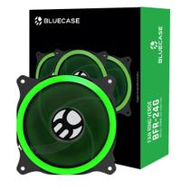 Fan Cooler 120mm 1.300 Rpm 12V LED Verde Conector 4 Pinos