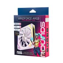 Fan Round5 Windforce Forward 120mm PWN ARGB Branco Fan Round5 Windforce Forward 120mm PWN ARGB Branco
