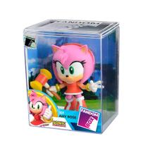 Fandom Box Turma do Sonic - Amy Rose Boneco Colecionável Vinil Atóxico Lider - 3503